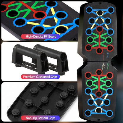 Everfit Push Up Board Home Gym Multi Function Workout Rack Black - Image 8