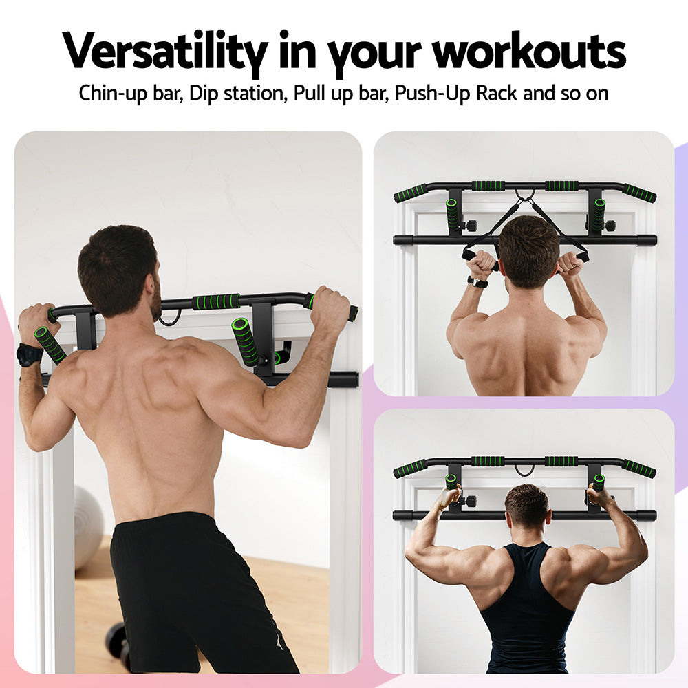 Multi-Grip Pull Up Bar Doorway Chin Up Horizontal Bar Home Gym Workout 101cm Length - Image 4
