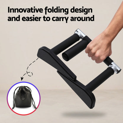 Everfit Pull Up Bar Chin Up Grips Foldable Doorway Gym Portable Black - Image 6