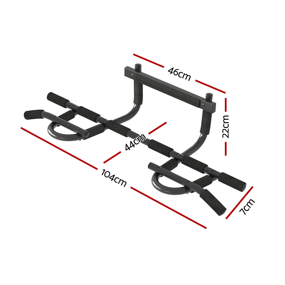 Everfit Pull Up Bar 104CM Doorway Chin Up Horizontal Bar Gym - Image 2