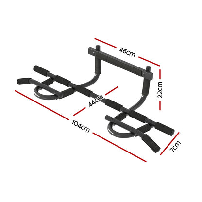Everfit Pull Up Bar 104CM Doorway Chin Up Horizontal Bar Gym - Image 2