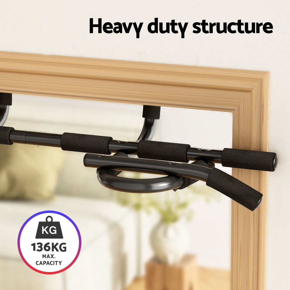 Everfit Pull Up Bar 104CM Doorway Chin Up Horizontal Bar Gym - Image 7