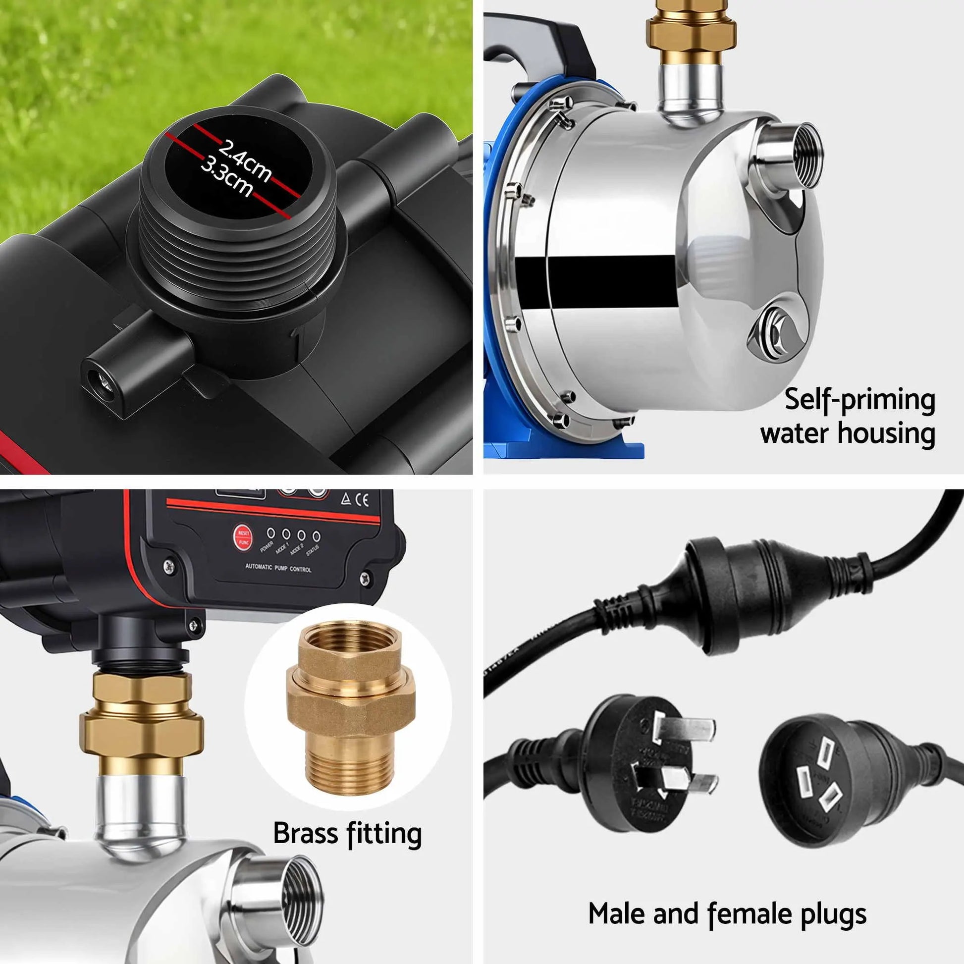 Giantz Garden Water Jet Pump Auto Controller 1100W Tank Rain Farm Irrigation - Image 8