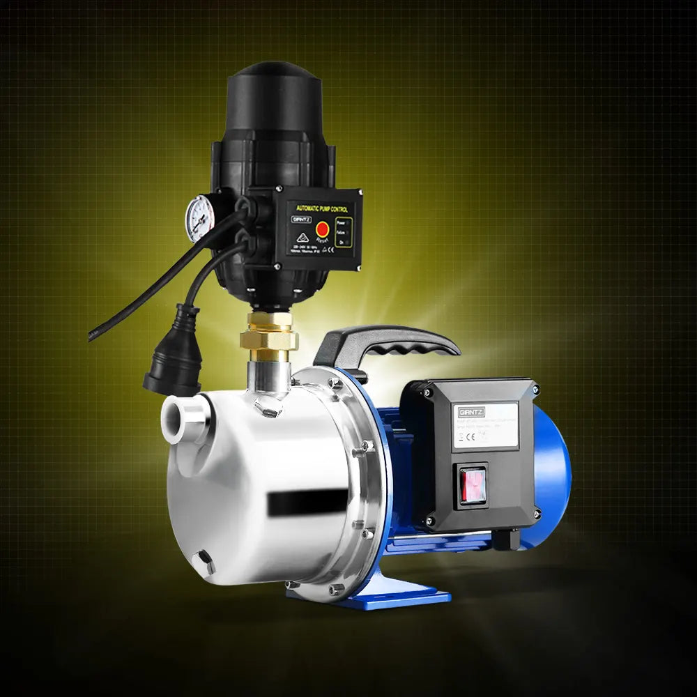 Giantz Garden Water Jet Pump High Pressure 1100W Tank Rain Farm Irrigation Black - Image 8