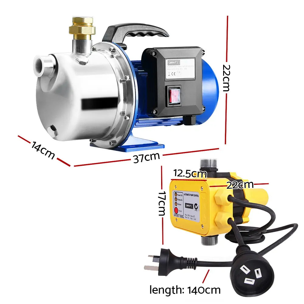 Giantz Garden Water Pump Jet High Pressure Controller Stage Irrigation Max. 4600L/H - Image 2