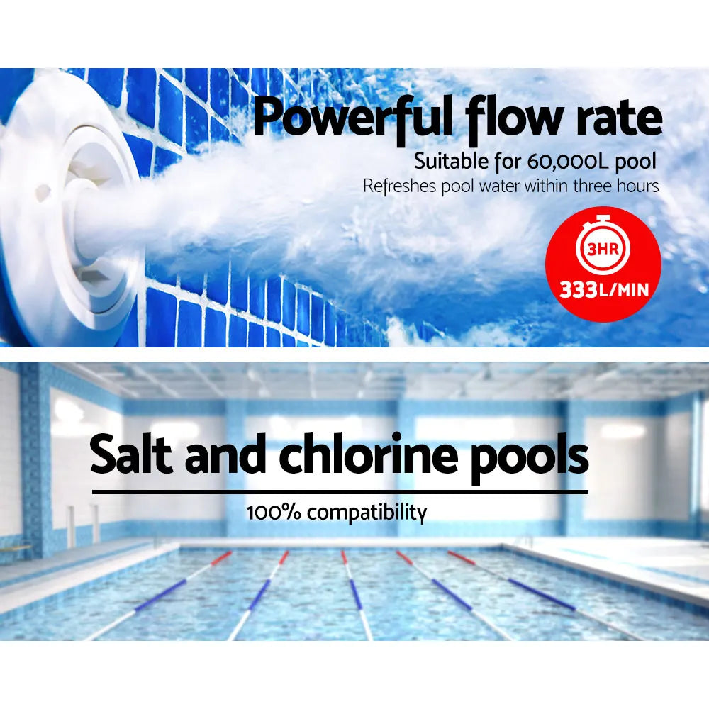 Giantz Pool Pump Swimming Pump Water 1200W Max. 1.6HP Electric Circulation Spa Filter - Image 6
