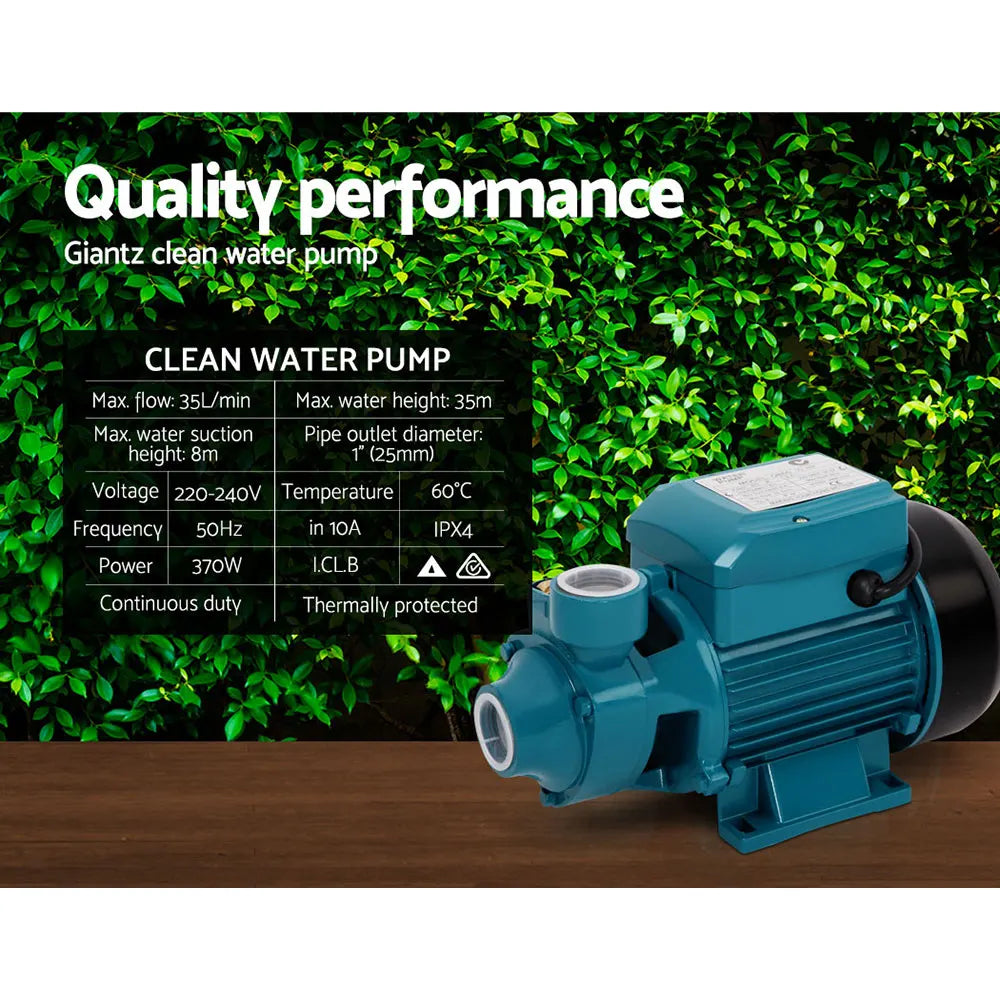 Giantz Peripheral Water Pump Garden Boiler Car Wash Electric Irrigation QB60 - Image 6