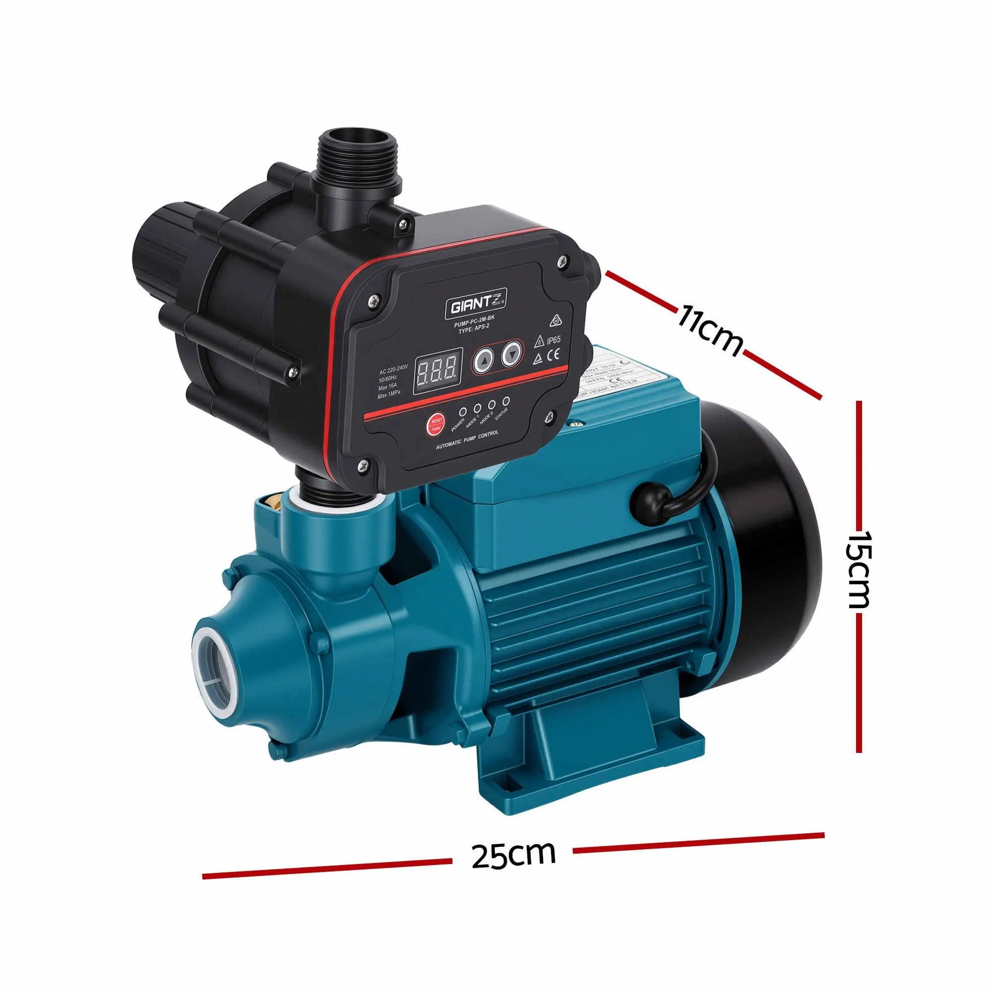 Giantz Peripheral Water Pump Auto Controller Booster Garden Irrigation 0.5HP - Image 2