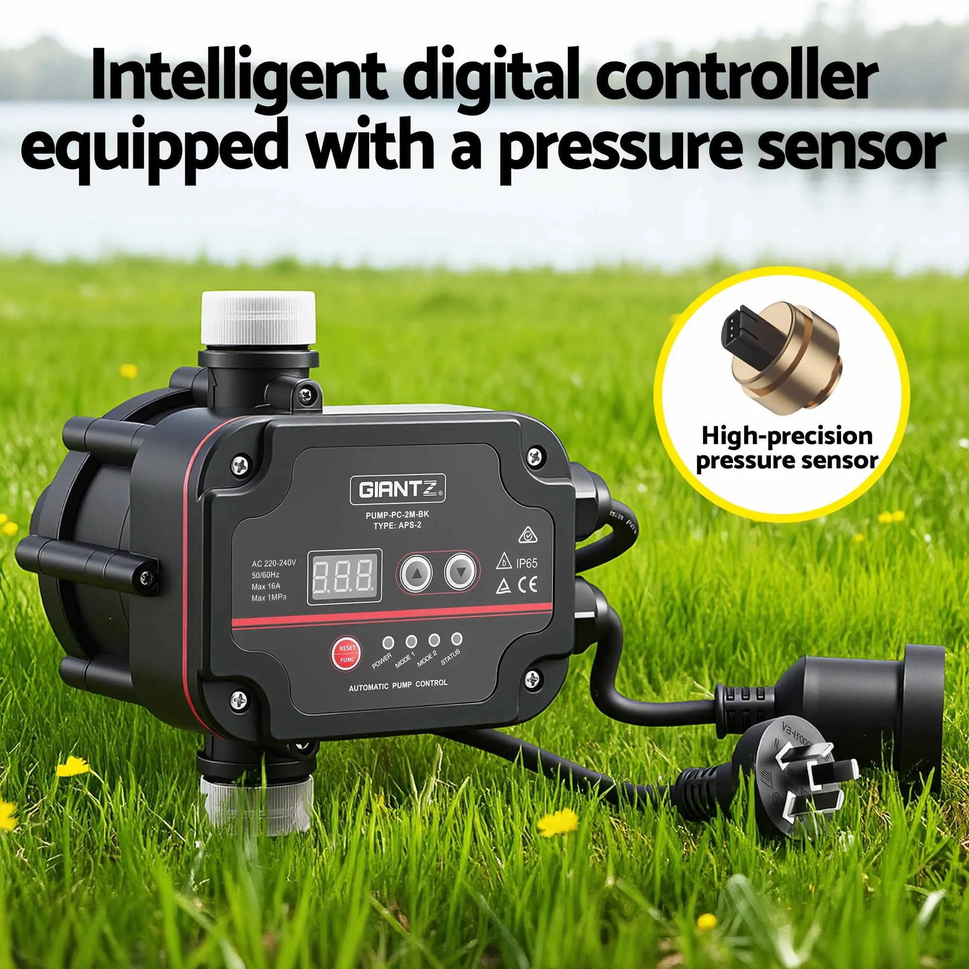 Giantz Peripheral Water Pump Auto Controller Booster Garden Irrigation 0.5HP - Image 4