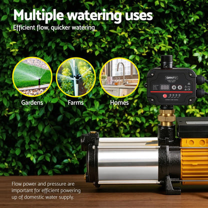 Giantz 4-Stage Water Pump Auto Controller Farm Irrigation Stainless Max. 2000W - Image 7