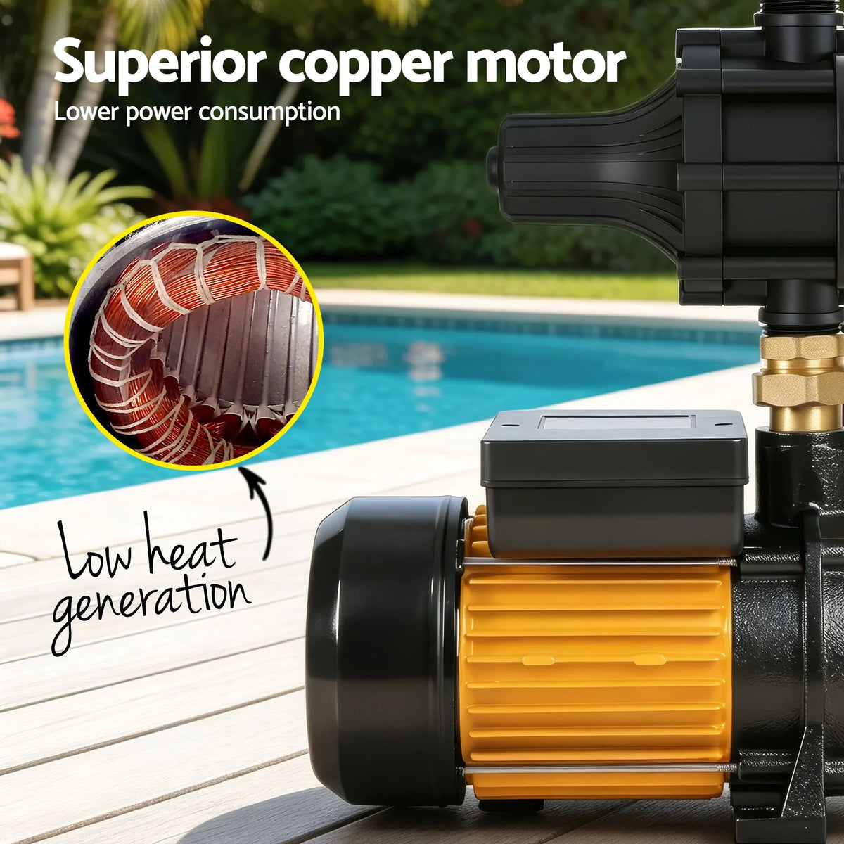 Giantz 4-Stage Water Pump Auto Controller Farm Irrigation Stainless Max. 2000W - Image 8