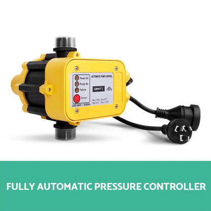 Giantz 2000W Max 4-Stage Garden Water Pump High Pressure Irrigation Booster Pump, Automatic Multi-Stage External Sprinkler Pump for Rainwater Tank Transfer, Home Farm Lawn, Yellow - Image 6