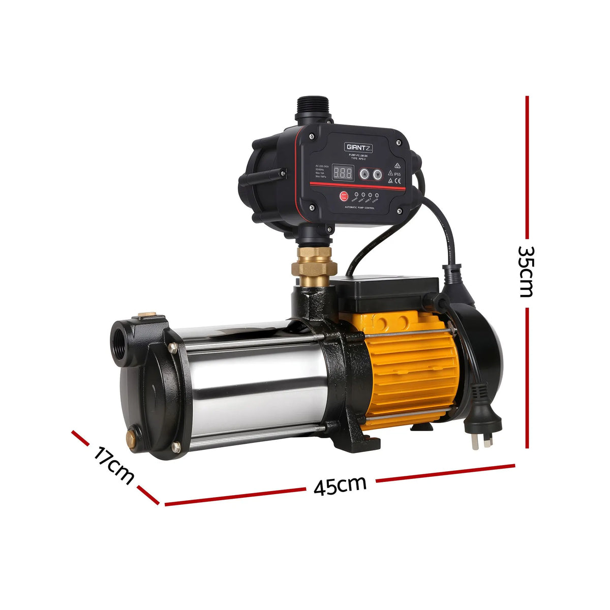 Giantz 5-Stage Water Pump Auto Controller Farm Irrigation Stainless Max. 2500W - Image 3