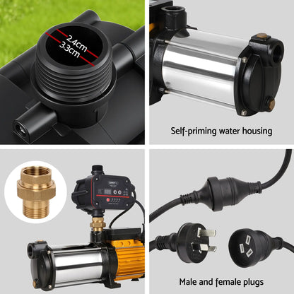 Giantz 5-Stage Water Pump Auto Controller Farm Irrigation Stainless Max. 2500W - Image 9