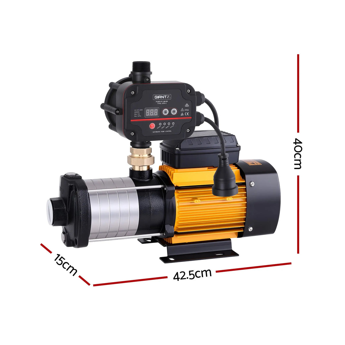 Giantz 6-Stage Water Pump Auto Controller Farm Irrigation Stainless Max. 2500W - Image 3