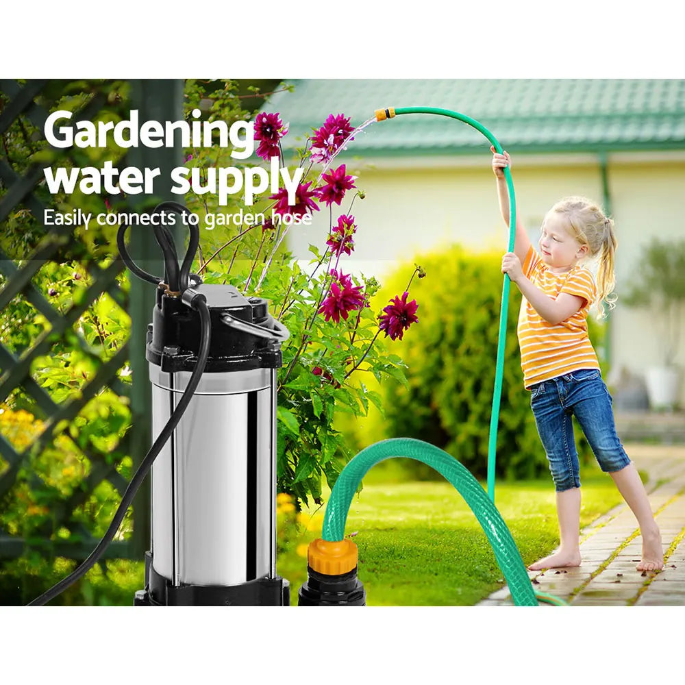 Giantz 2000W Max. Submersible Dirty Water Pump Bore Tank Well Steel Automatic - Image 6