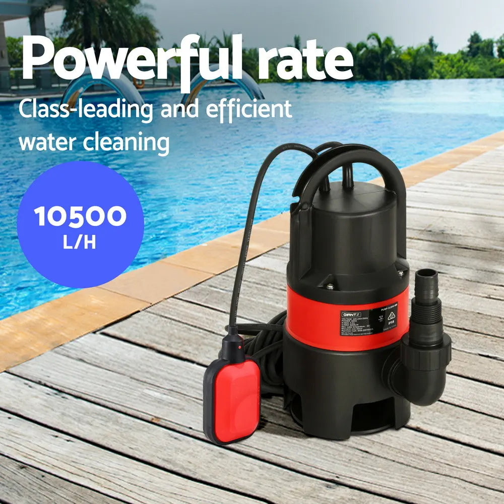 Giantz Garden Submersible Pump 550W Dirty Water Bore Tank Well Steel Sewerage - Image 4