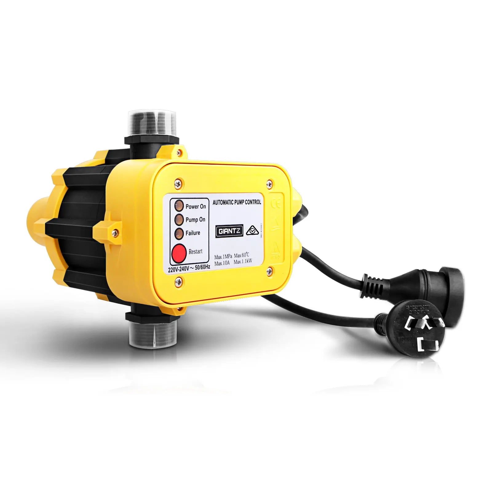 Giantz Water Pressure Pump Controller Auto Switch Control Electric Electronic Yellow - Image 8