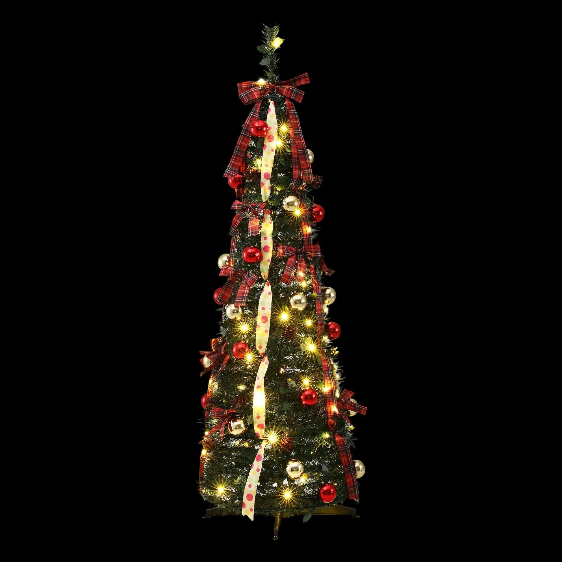 Jingle Jollys Pop Up Christmas Tree Pre Decorated Artificial Christmas Tree 160cm - Image 9