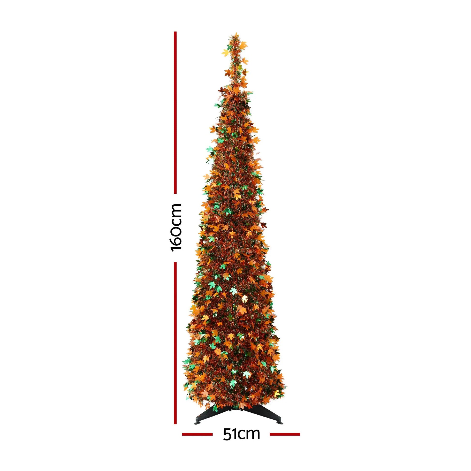 Jingle Jollys 160cm Pop Up Christmas Tree Artificial Christmas Tree Golden Maple Leaf - Image 7