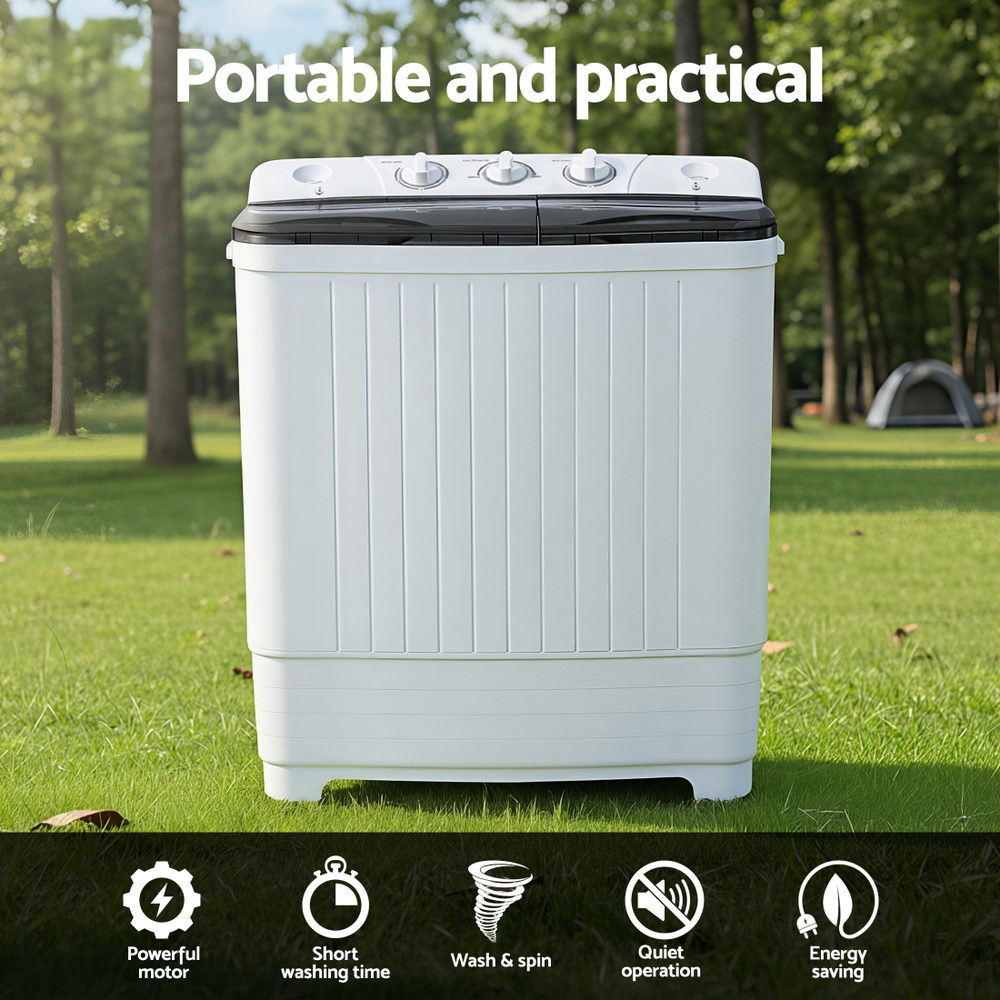 Devanti Portable Washing Machine Twin Tub 4.5KG - Image 4
