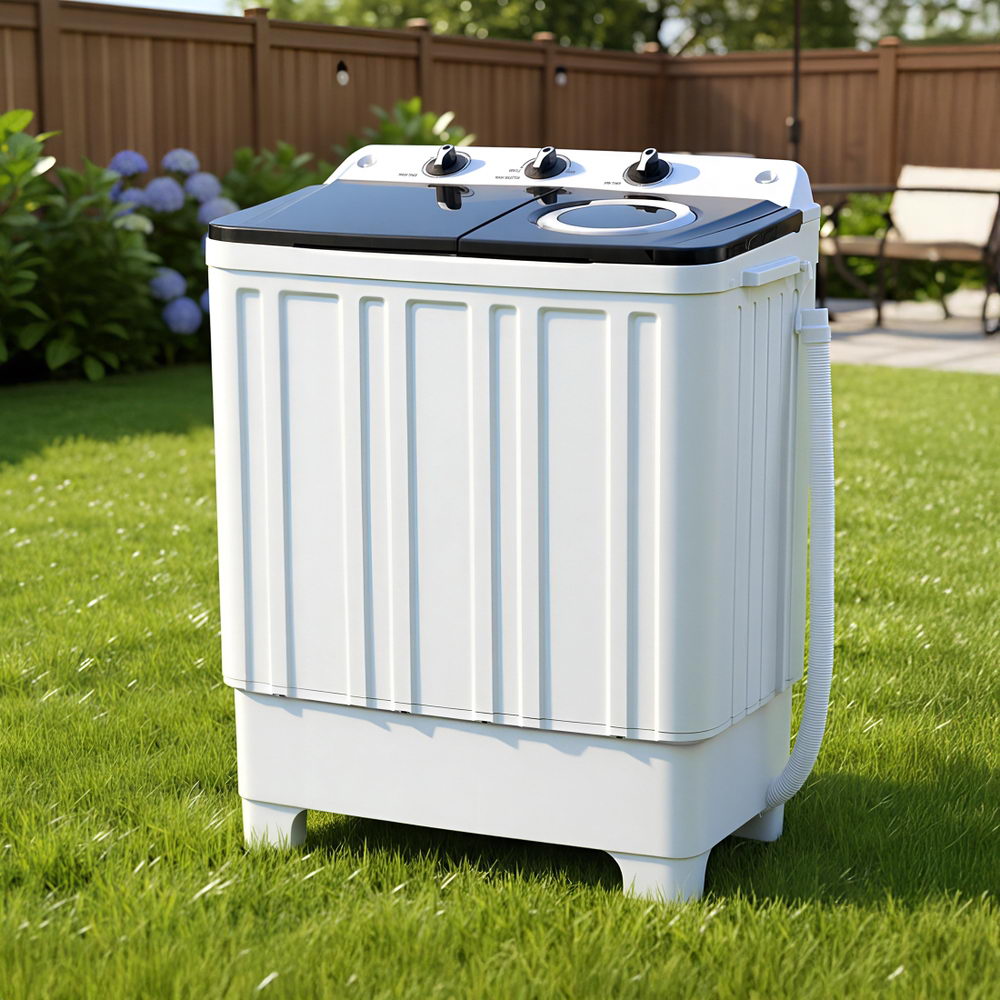Devanti Portable Washing Machine Twin Tub 7KG White - Image 6