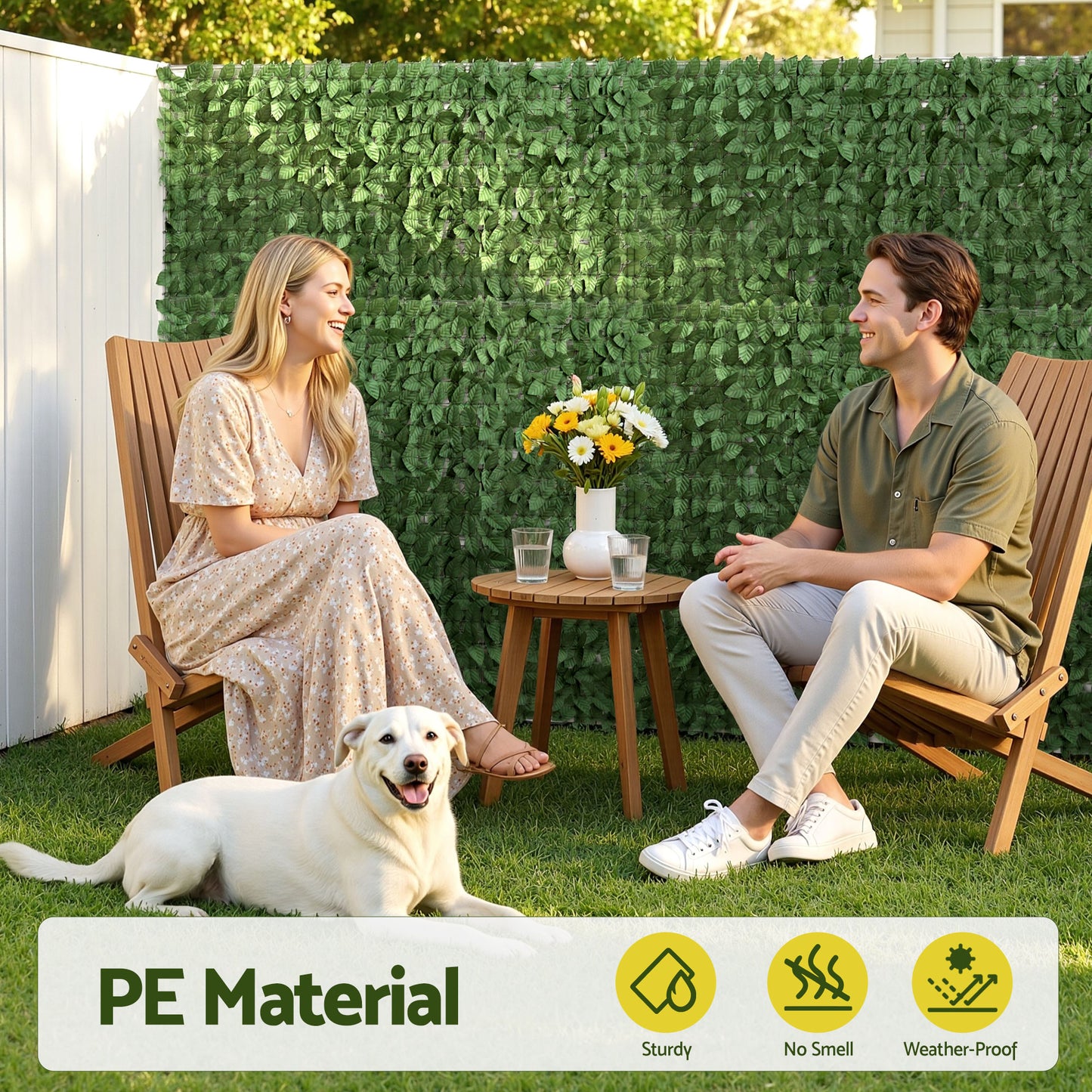 Gardeon Artificial Ivy Privacy Fence Screen Greenery Backdrop Panel for Balcony Patio Garden - Image 5