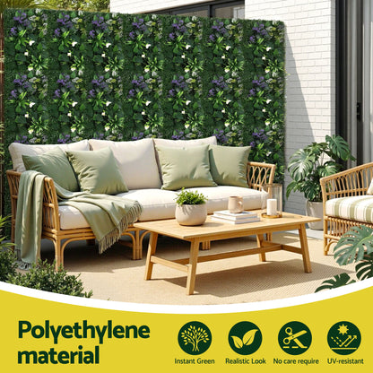 Gardeon 4PCS Artificial Plant Wall Panels 40X60CM Boxwood Panel Hedge Grass Backdrop Backyard Green Decor - Image 4
