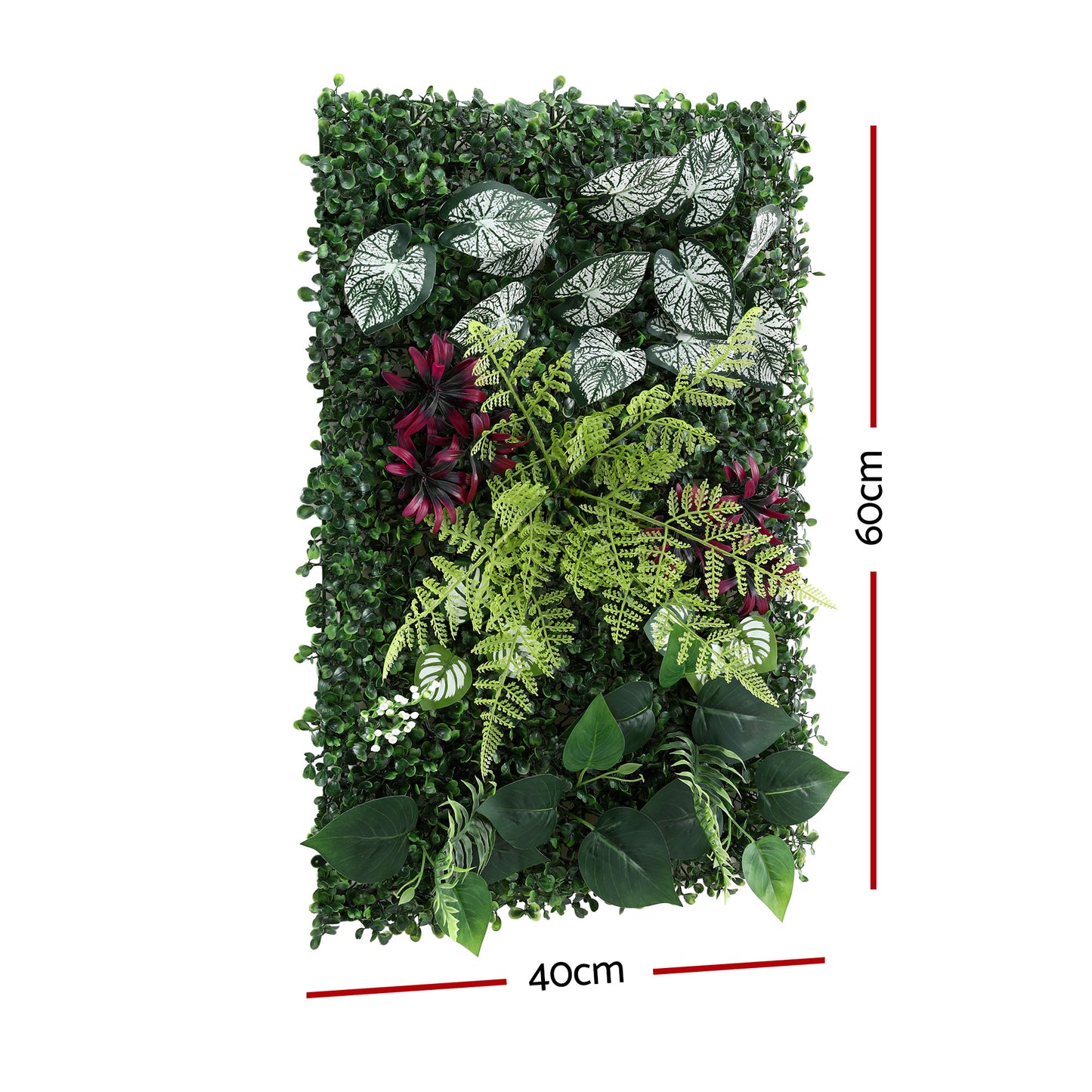 Gardeon 4PCS Artificial Plant Wall Panels 40X60CM Boxwood Panel Flower Backdrop Backyard Green Decor - Image 2