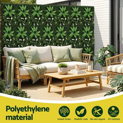 Gardeon 4PCS Artificial Plant Wall Panels 40X60CM Boxwood Panel Leaf Backdrop Backyard Green Decor - Image 4