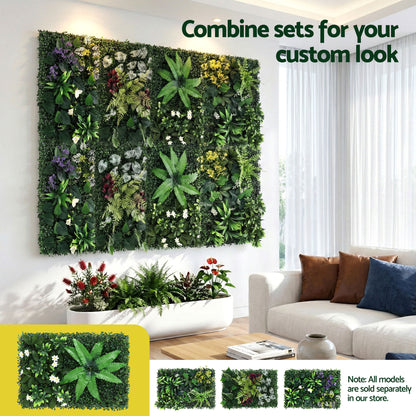 Gardeon 4PCS Artificial Plant Wall Panels 40X60CM Boxwood Panel Leaf Backdrop Backyard Green Decor - Image 6
