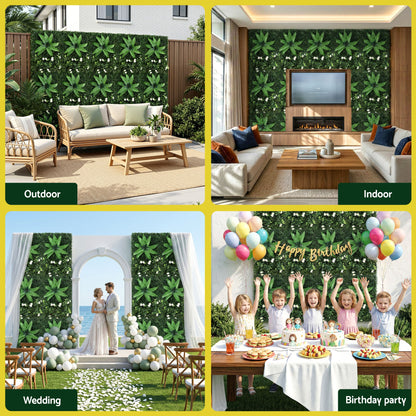 Gardeon 4PCS Artificial Plant Wall Panels 40X60CM Boxwood Panel Leaf Backdrop Backyard Green Decor - Image 7