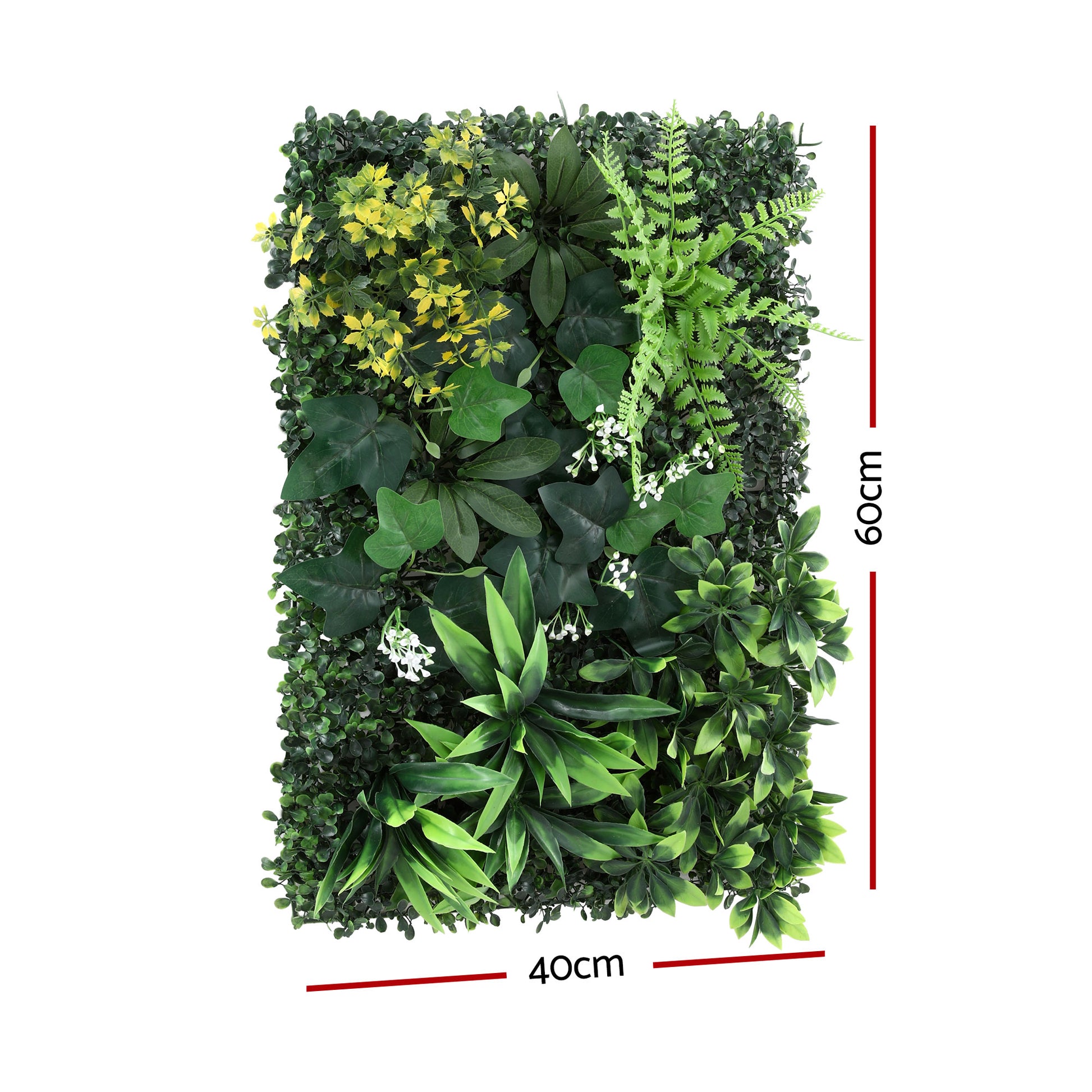 Gardeon 4PCS Artificial Plant Wall Panels 40X60CM Boxwood Panel Backyard Hedge Grass Backdrop Green Decor - Image 2