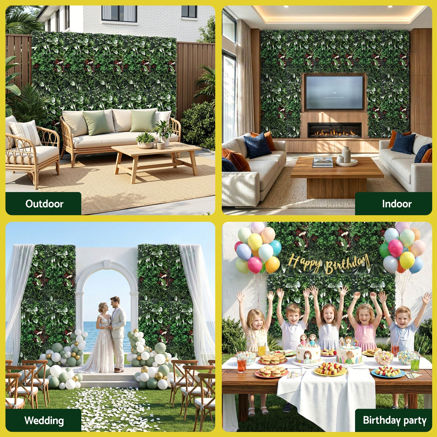 Gardeon Artificial Plant Wall Panels 50X100CM Boxwood Panel Hedge Grass Backdrop Green Decor Backyard - Image 7