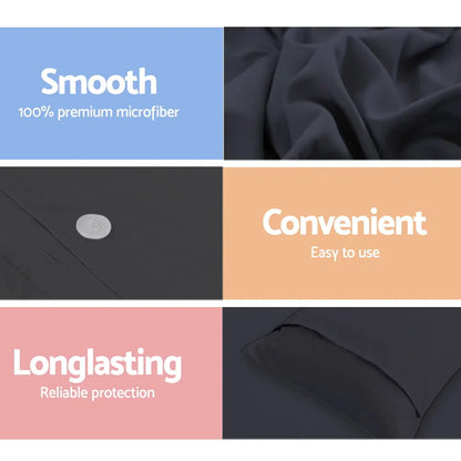 Giselle Bedding Quilt Cover Set Classic Black Super King - Image 6