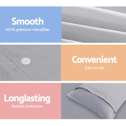 Giselle Bedding Quilt Cover Set Classic Grey Super King - Image 6