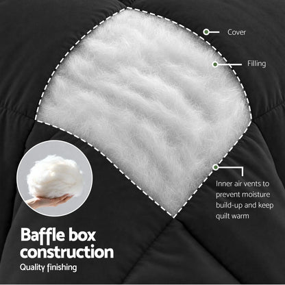 Giselle 200GSM Bamboo Microfibre Double Quilt Lightweight All Season Doona Duvet - Image 4