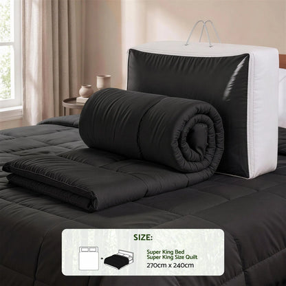 Giselle 200GSM Bamboo Microfibre Super King Quilt Lightweight All Season Doona - Image 2