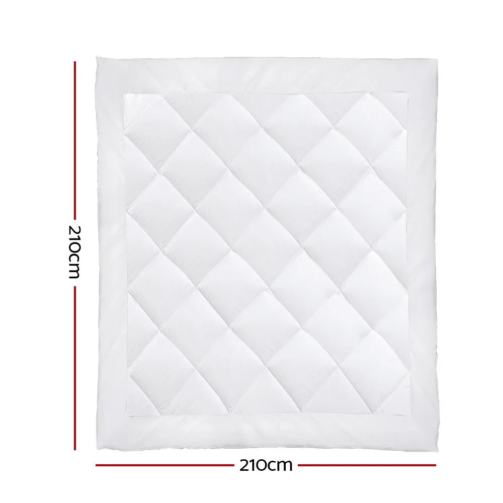 Giselle Bedding 400GSM Microfibre Bamboo Quilt Queen - Image 2
