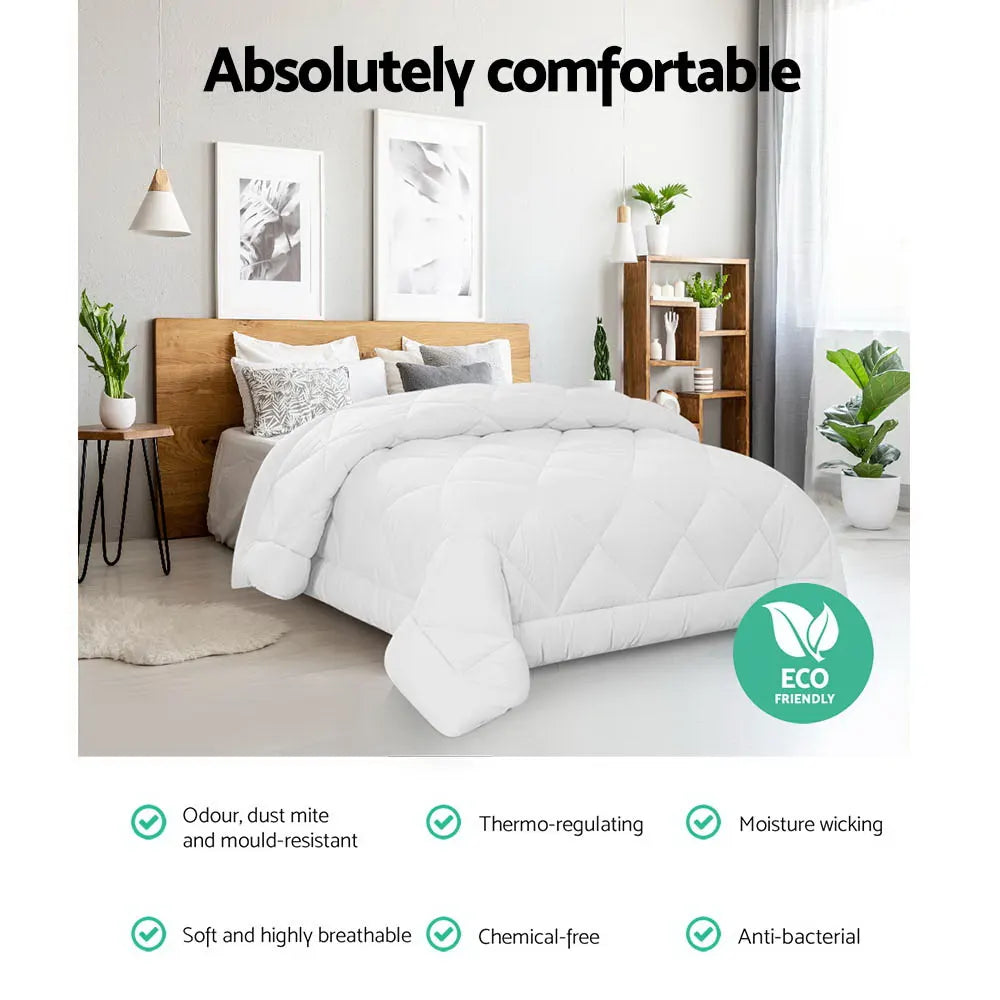 Giselle Bedding 700GSM Microfibre Bamboo Quilt Super King - Image 4