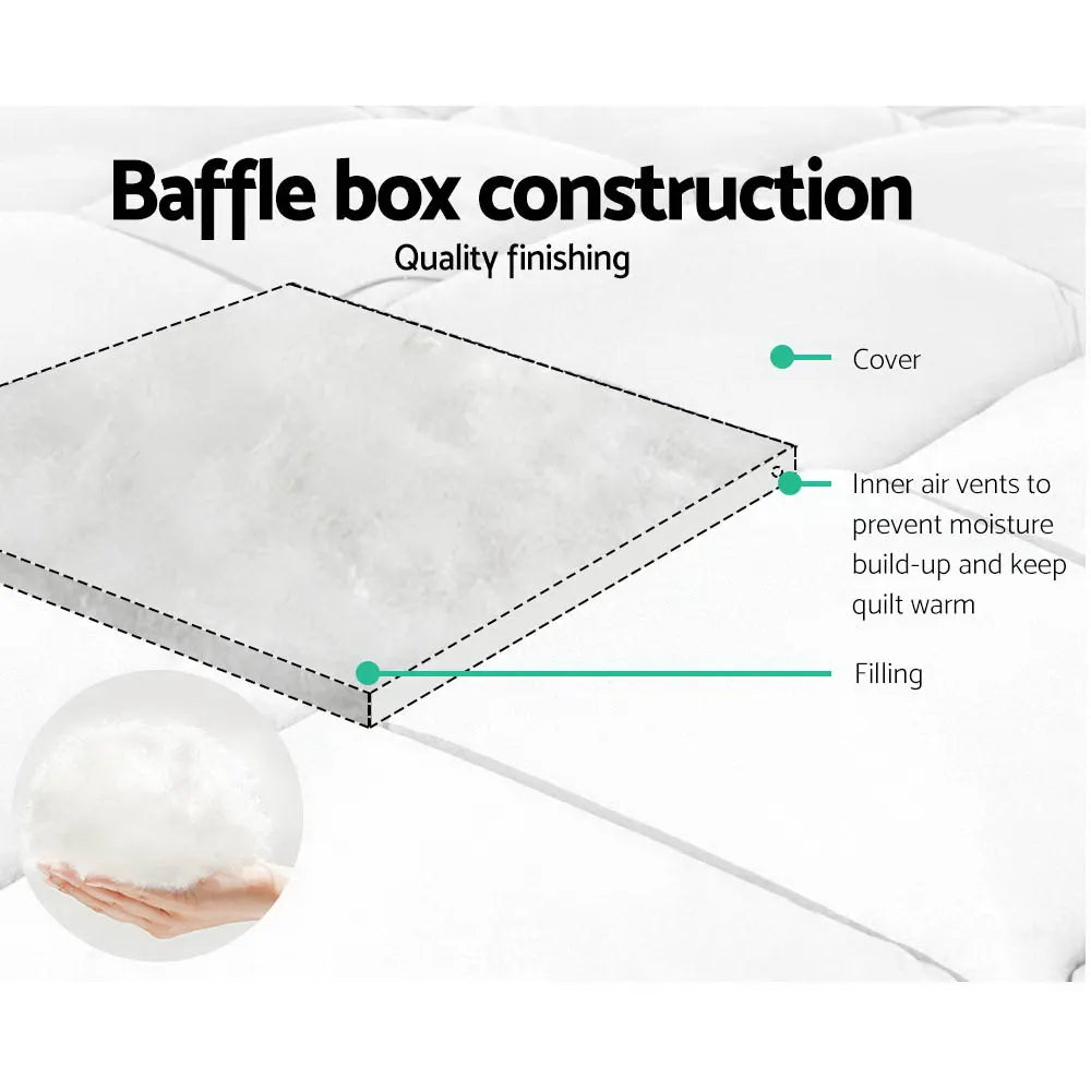 Giselle Bedding 700GSM Microfibre Bamboo Quilt Super King - Image 6