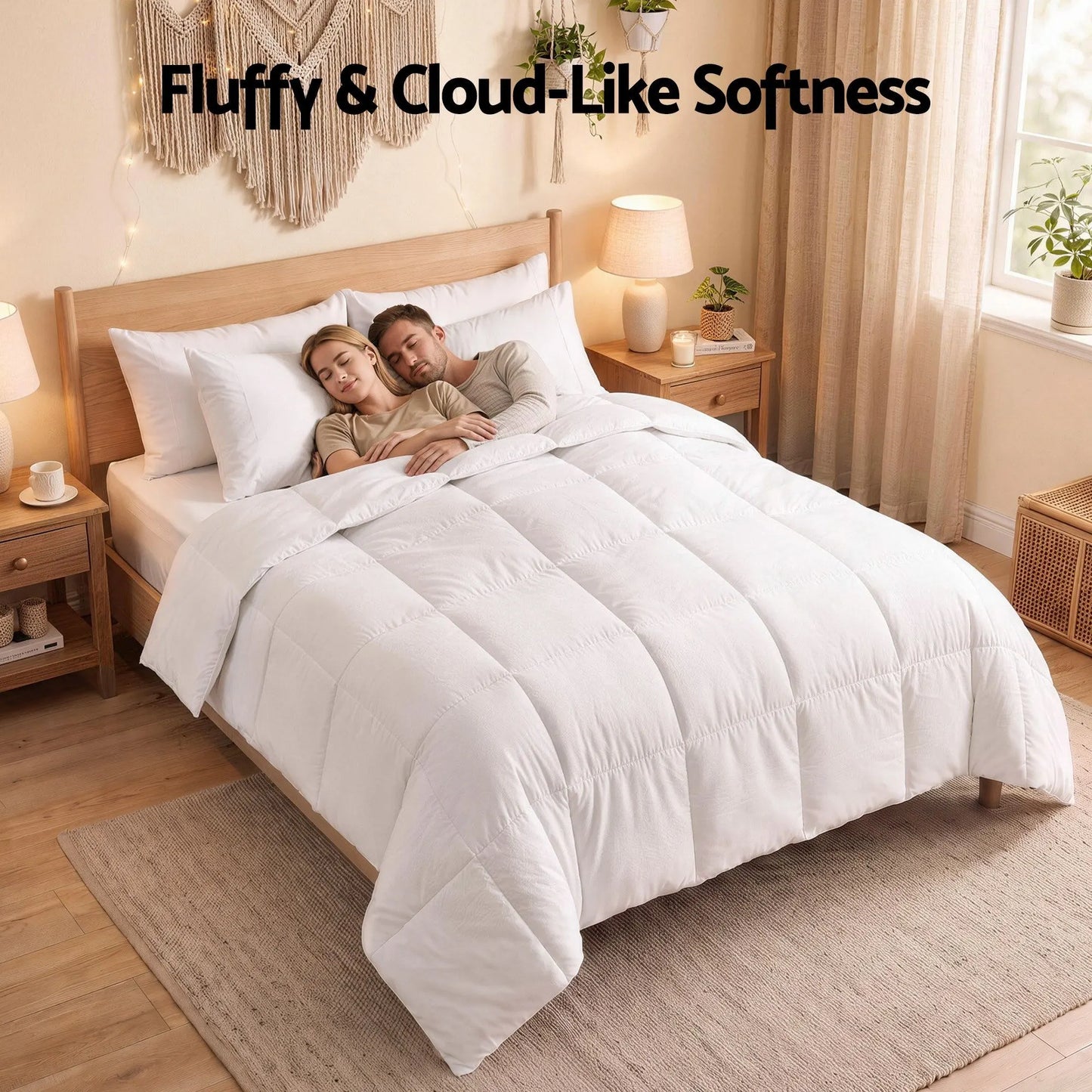 Giselle Bedding Super King Quilt, 200GSM Summer Duck Down Feather Doona Insert - Image 6
