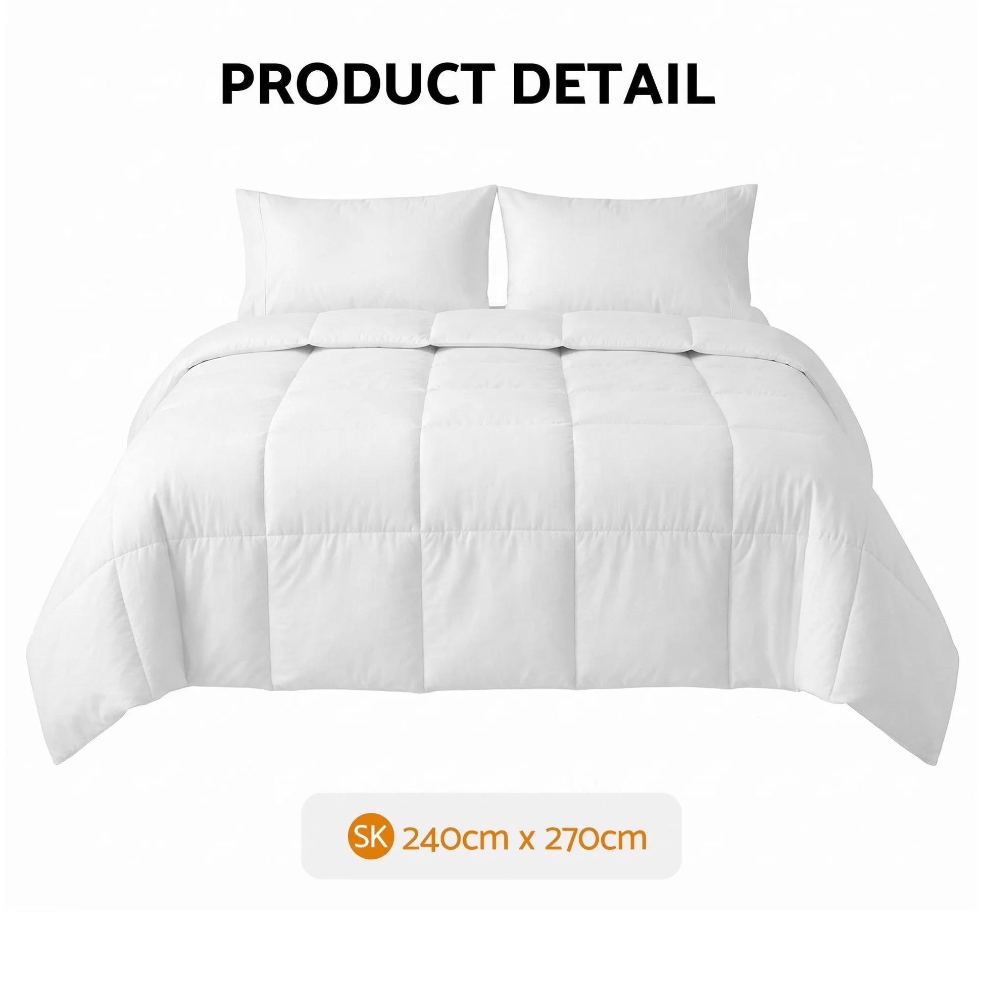 Giselle Bedding Super King Quilt, 200GSM Summer Duck Down Feather Doona Insert - Image 9