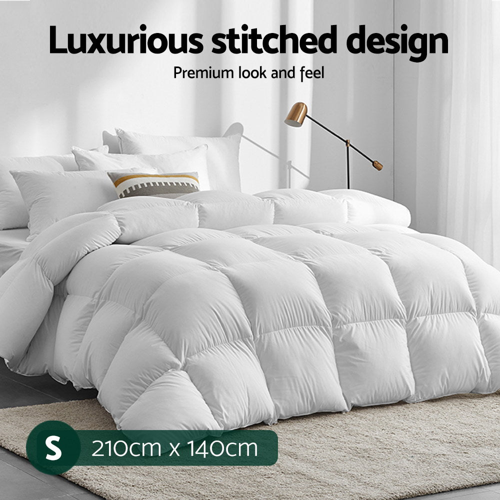Giselle Bedding 700GSM Duck Down Feather Quilt Duvet Doona Winter Blanket Single - Image 2