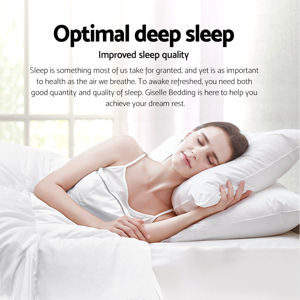 Giselle Bedding 700GSM Duck Down Feather Quilt Duvet Doona Winter Blanket Single - Image 4