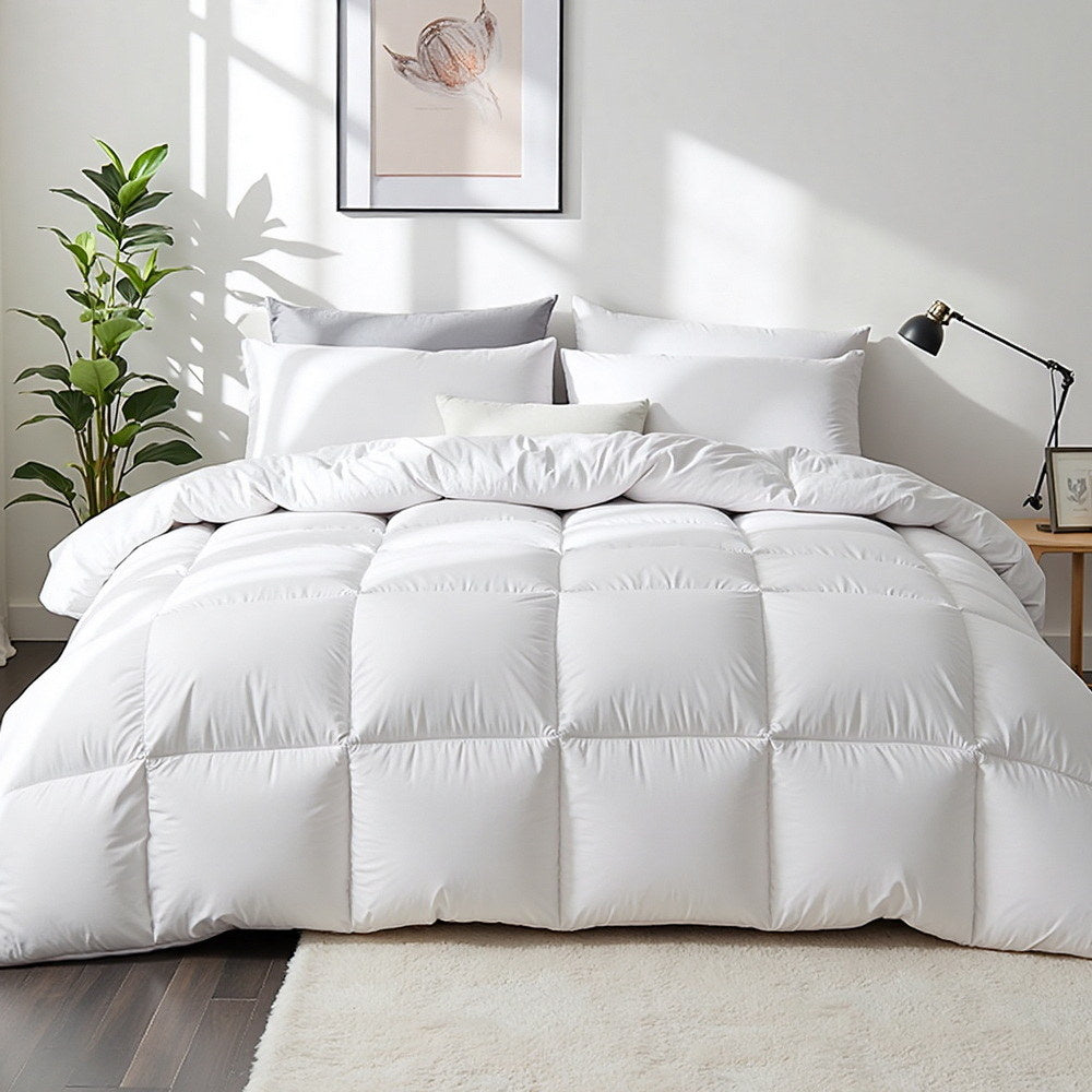 Giselle Bedding 700GSM Duck Down Feather Quilt Duvet Doona Winter Blanket Single - Image 7