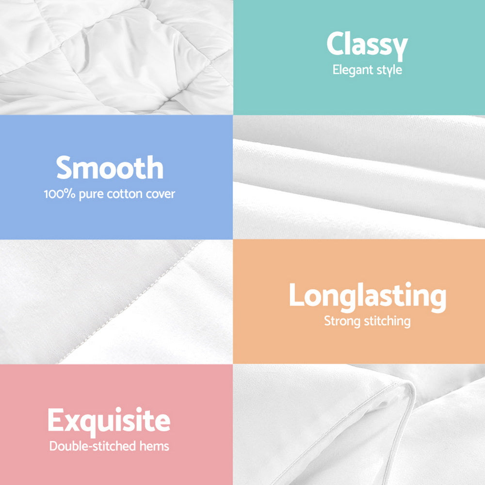Giselle Bedding 800GSM Goose Down Feather Quilt Winter Blanket Duvet Comforter Single - Image 6