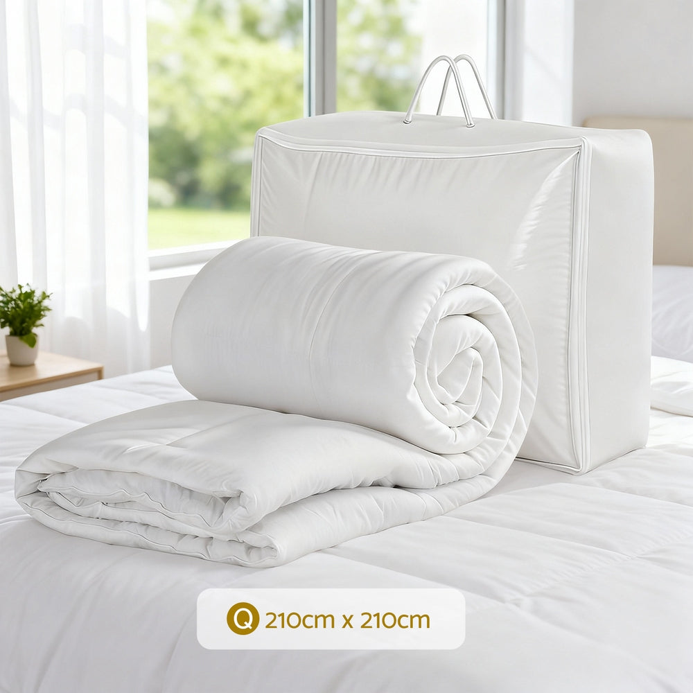 Giselle Bedding Queen Size 400GSM Microfiber Quilt All Season Duvet Quilts Comforter Winter Summer - Image 3