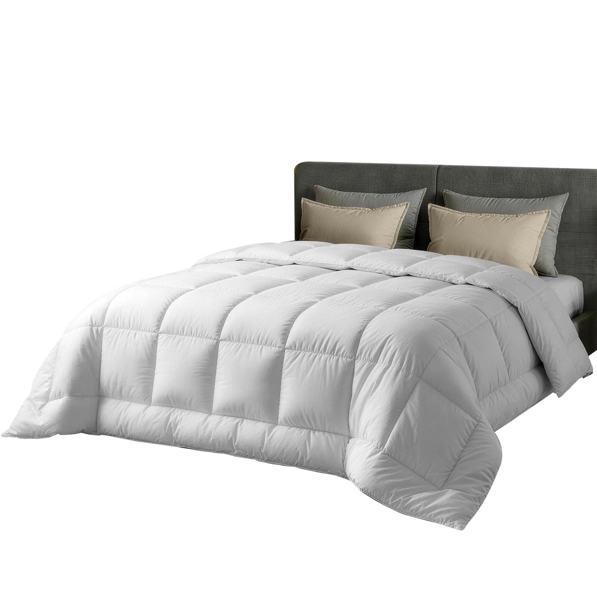 Giselle Bedding Wool Quilt 500GSM Thick Super King Winter Doona Baffle Box Construction 100% Wool Filling - Image 2