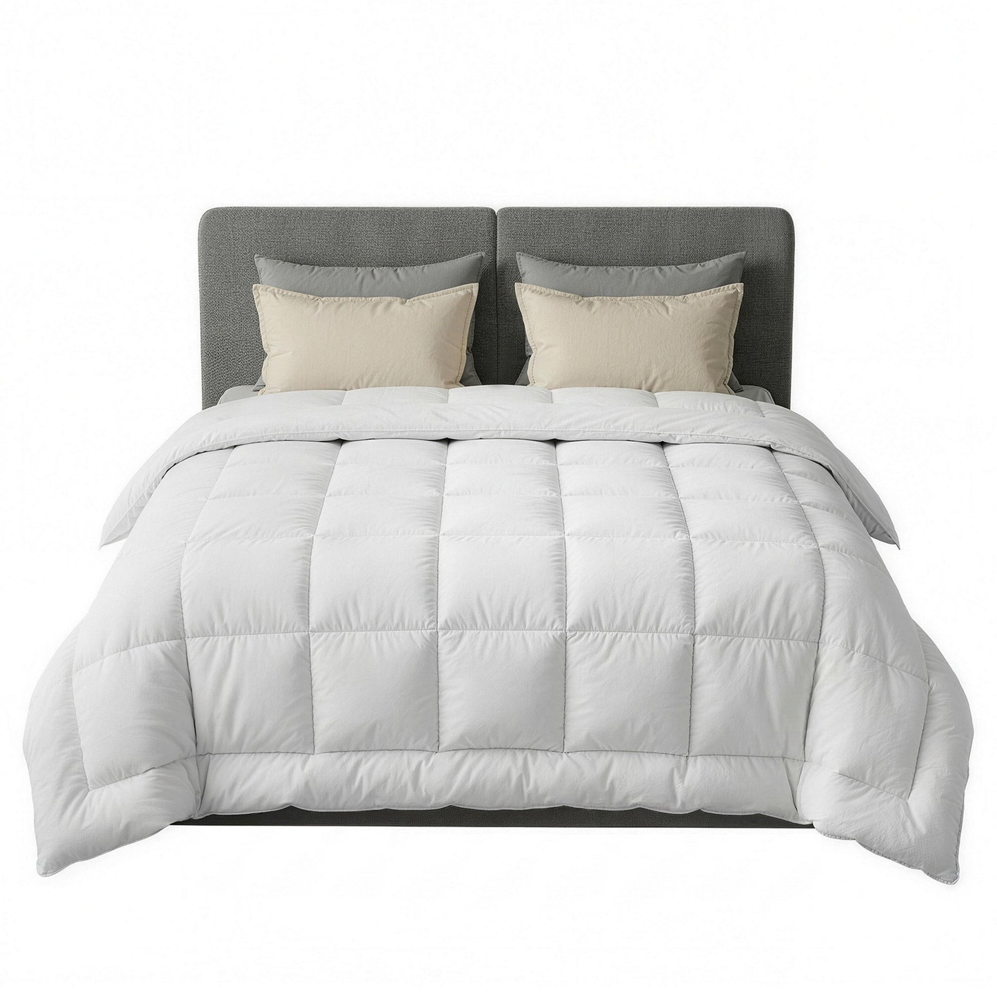 Giselle Bedding Wool Quilt 500GSM Thick Super King Winter Doona Baffle Box Construction 100% Wool Filling - Image 4